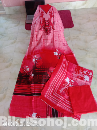 Unstitched Jaipuri Three Pieces